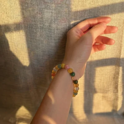 Colorful Agate Bracelet With Natural Stones Colorful Agate Bracelet With Natural Stones