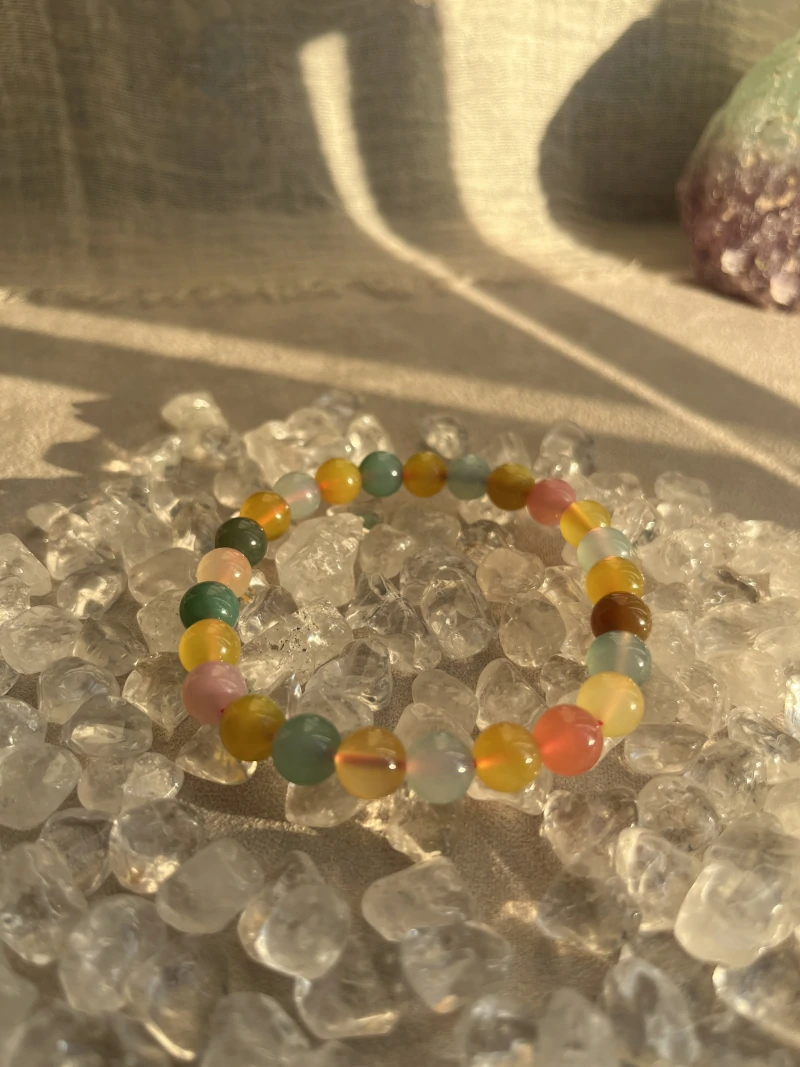 Agate Bracelet in Multiple Colors: Vibrant Energy and Timeless Style Handmade Colorful Agate Bracelet