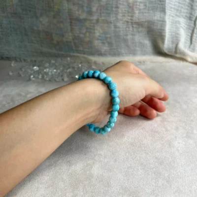 Natural Larimar Stone Bracelet Natural Larimar Stone Bracelet