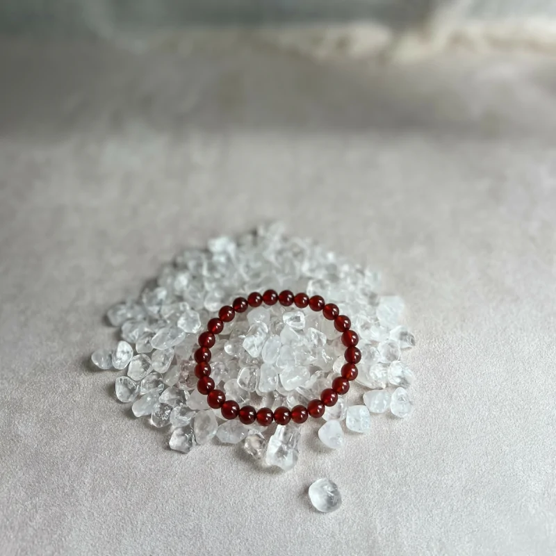 HerGarnet: A Natural Boost for Women's Health and Vitality Orange Red Garnet Bracelet