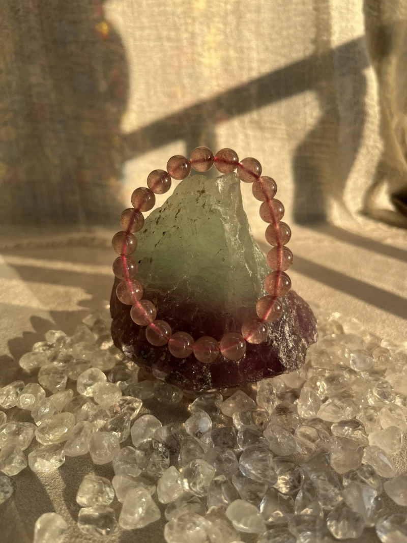 Strawberry Crystal Bracelet: Sweet Elegance and Heartfelt Energy Strawberry Crystal Bracelet