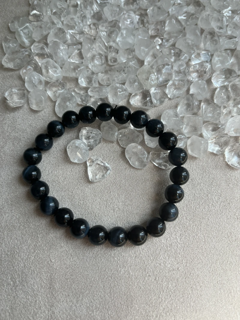 Natural Blue Tiger Eye & Hawk's Eye: A Fusion of Strength and Focus Blue Tiger Eye Stone Bracelet